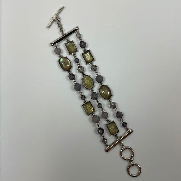 Premier Designs Purple Three Strand Bracelet - Picture 2 of 8